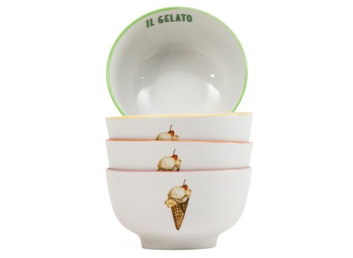 GODINGER Set Of 4 Gelato Ice Cream Bowls