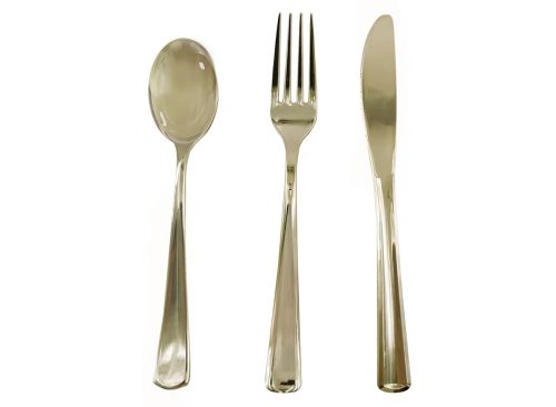 GOLD CUTLERY ASTD 12PK