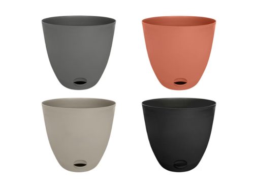 Garden Collection Self Watering Plastic Plant Pot with Saucer, 2-pc Pack