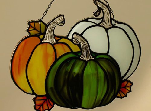 Glass Pumpkins Wall Hanging