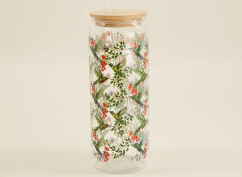 Glass Tumbler with Bamboo Lid