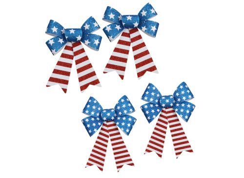 Glittery Stars & Stripes Decorative Bows