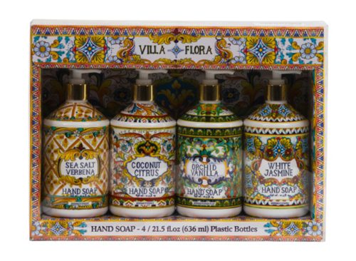 HOME AND BODY CO 4pk Villa Flora Hand Soap Set