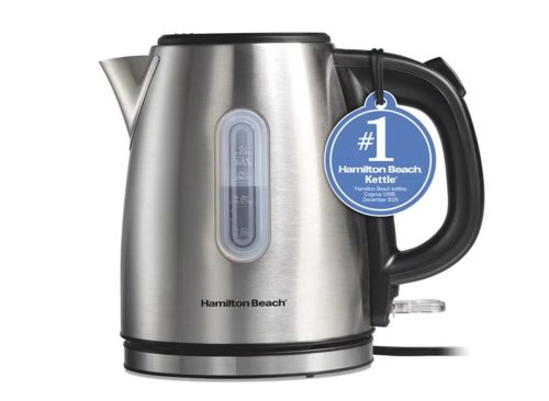 Hamilton Beach Stainless Steel Electric Kettle, Tea & Water Kettle, 1.2L, with Ultra-Fast Heating & Auto Shutoff