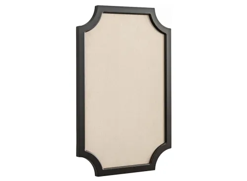 Hogan Framed Scalloped Decorative Wall Pinboard; Black; 24 x 36; Rustic Modern Farmhouse Bulletin Board for Wall Organization and Decorative Displays