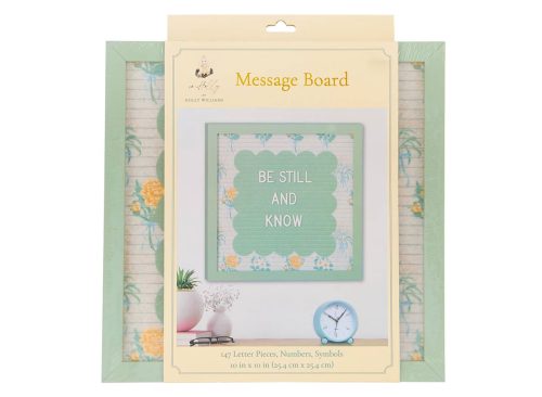 Holly Williams Green Message Board, 10x10 in