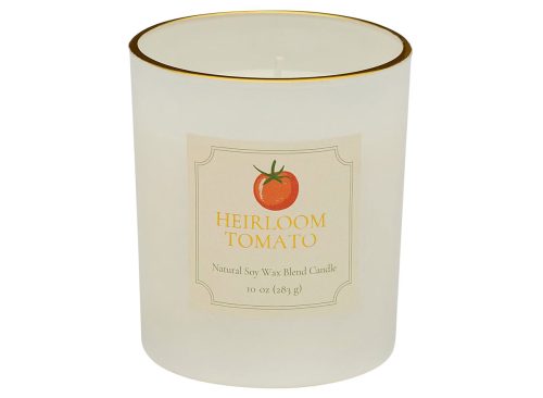 Holly Williams Heirloom Tomato Gold and White Jar Candle, 10 oz