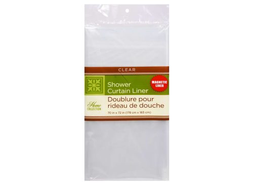 Home Collection Clear PEVA Shower Curtain Liners, 72x70 in