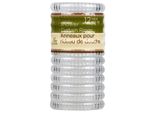 Home Collection Clear Plastic Shower Curtain Rings, 12-ct. Packs