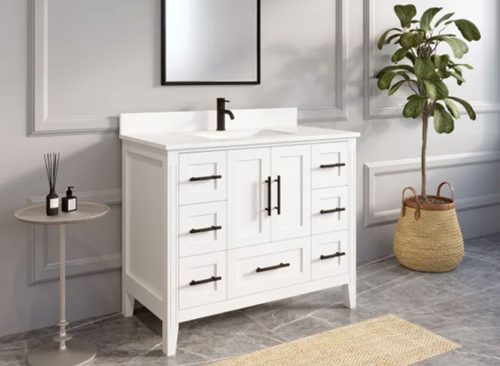 Hudson White Bath Vanity by Studio Bathe