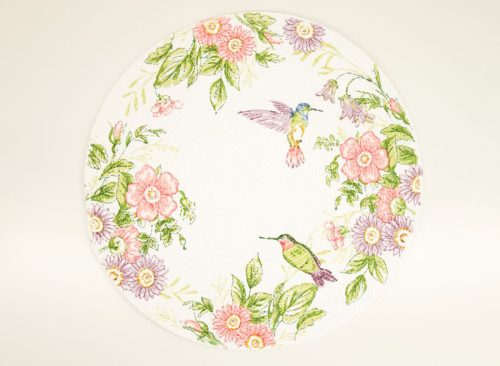 Hummingbird Floral Braided Placemat