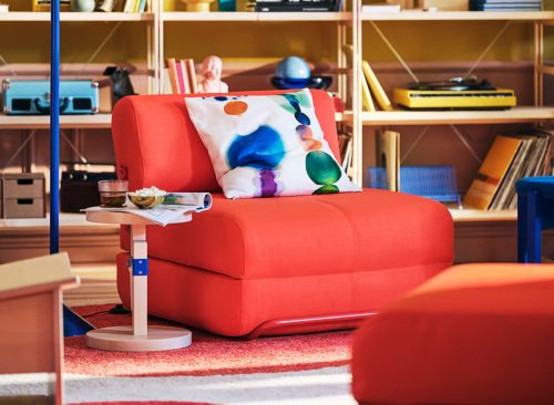 IKEA PS 2026 Chair bed, Skiftebo bright orange