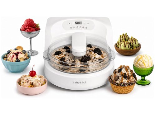 Instant Pot InstantChill Ice Cream Maker with Built‑In Compressor, No Pre‑Freezing, Real Ice Cream in Minutes*, Gelato, Sorbet, Rolled, Non‑Dairy, Mix‑Ins, Easy Clean Up, Quiet, Makes Up to 2 Pints