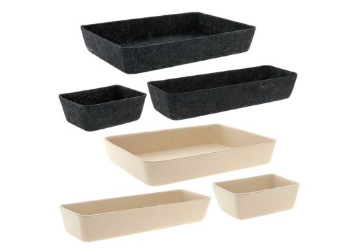 Jot Felt Desk Trays, Assorted Colors, 3-pc Pack