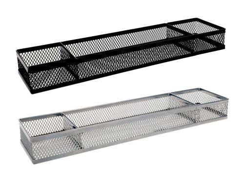 Jot Multifunctional 3-Section Wire Mesh Desk Organizers, 2.5x11.25 in