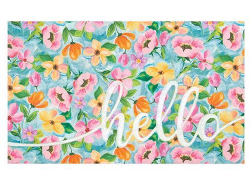  KIRKTON HOUSE 18" x 30" Sculptures Doormat - Hello Floral