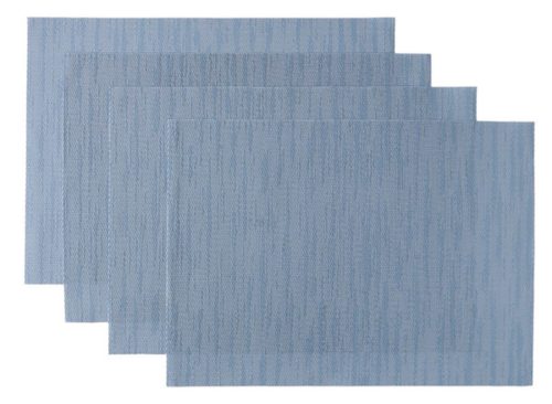 KIRKTON HOUSE Blue Vinyl Rectangle Placemat Set - 4pk