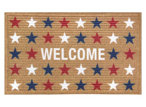 KIRKTON HOUSE Faux Coir Doormat - Welcome Stars