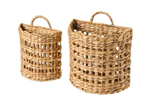 KIRKTON HOUSE Hanging Woven Baskets - 2 piece, 1x Small Basket, 1x Large Basket