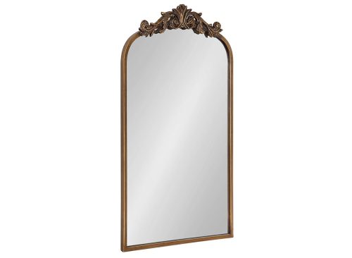 Kate and Laurel Arendahl Traditional Arch Mirror, 19 x 31 , Gold, Baroque Inspired Wall Decor