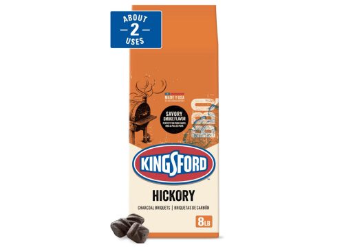 Kingsford Hickory Charcoal Briquettes, BBQ Charcoal for Grilling, 8 Pounds