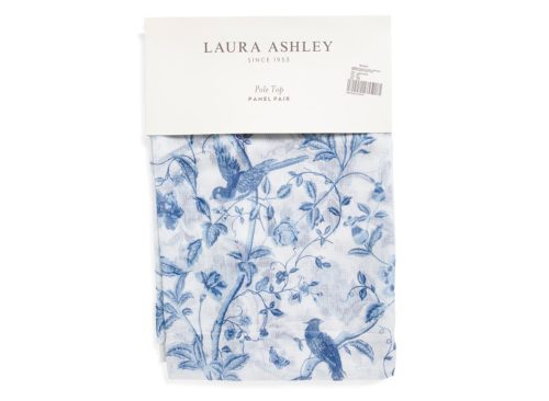LAURA ASHLEY Set Of 2 38x84 Summer Palace Floral Printed Sheer Window Panels