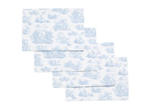 LAURA ASHLEY Set Of 4 Easy Care Toile Placemats