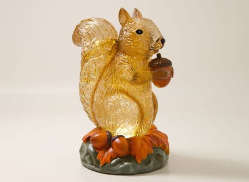 LED Squirrel Glitter Globe