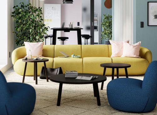 LILLESÄTER Sectional, 5-seat, Gunnared bright green-yellow