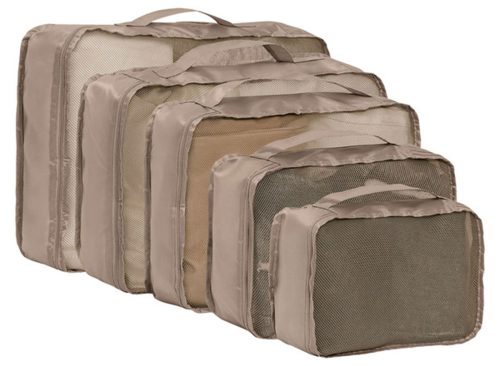 LIVE IN STYLE Tan Pouch Set Packing Bags