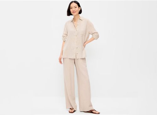 Linen Wide-Leg Pants