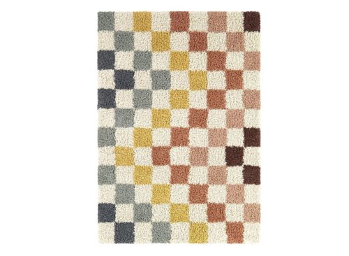 Mainstays Rainbow Checker Indoor Rug, 4' x 5'5"