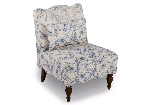 Margot Blue Floral Slipper Accent Chair