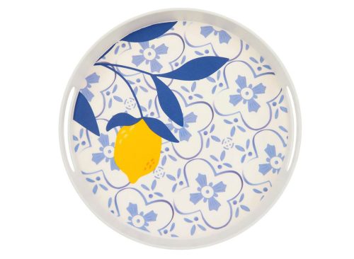 Melamine Round Serving Tray with Turner, Assorted