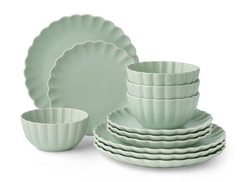Member's Mark 12-Piece Scallop Dinnerware Set