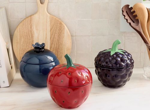 Member's Mark 3-Piece Stoneware Berry Canister Set