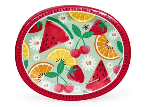Member's Mark Summer Oval Paper Plates, 10" x 12", 50 ct.