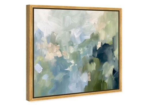 Minted Brush Minimal Abstract Canvas Print by Oliver Gal Prints