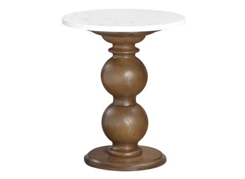 My Texas House Vivienne Marble Top End Table