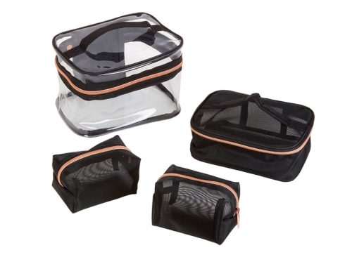 Nesting Cosmetic Bag Set, 4 pc