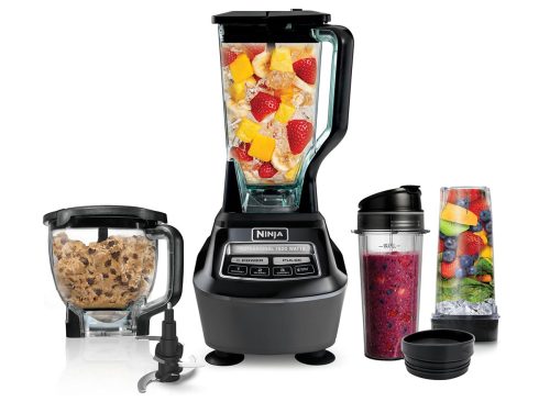 Ninja Kitchen System | All-in-One Food Processor & Blender for Smoothies | Includes Pitcher, (2) 16 oz. To-Go Cups & 8-Cup Bowl | Makes Salsa, Dough, Shakes, & Frozen Drinks | 1500W | Black | BL770