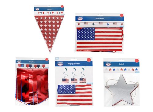 Patriotic Paper Party Garland, 9-ft. Strands