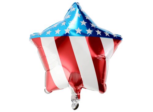 Patriotic Stars and Stripes Foil Balloons, 18-in