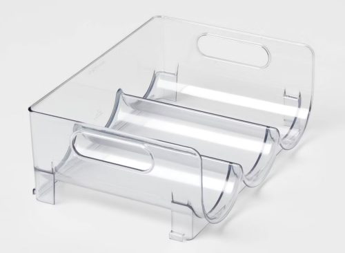Plastic Hydration Bottle Storage Clear - Brightroom™: Stackable Water Bottle Organizer, Kitchen Glassware Storage