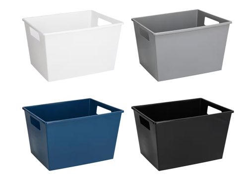 Plastic Locker Bins with Handles, 12x7x8.5-in