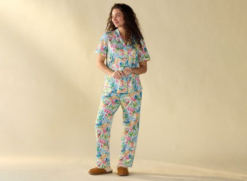 Postcard Print PJ Set