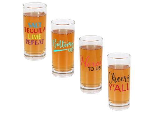Printed Celebratory Shot Glasses, 2-oz