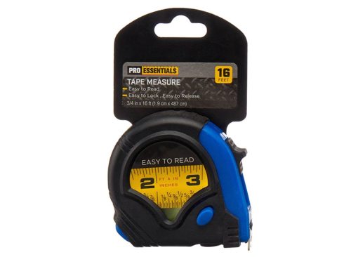 Pro Essentials Tape Measure, 16 ft