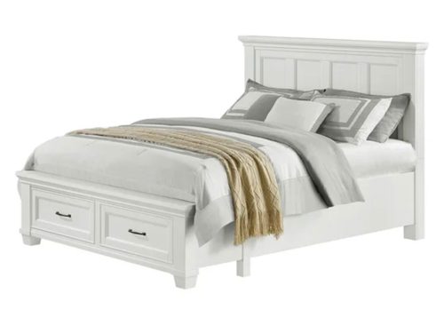 Rose Universal Broadmoore Bed Frame with Storage, White