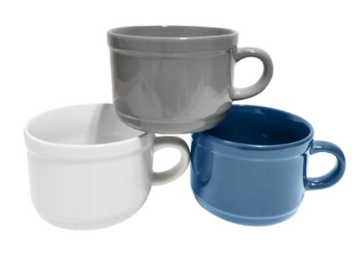 Royal Norfolk Ceramic Soup Mugs with Handles, 22 oz